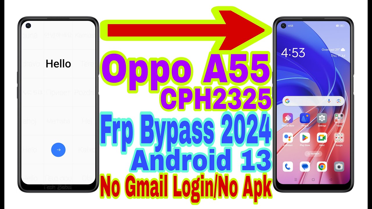 Oppo A55 (CPH2325) Android 13 Frp Bypass | New Trick Oppo A55 (CPH2325) Android 13 Frp Bypass | New Trick