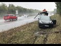 Tesla Model 3 Aquaplaning crash