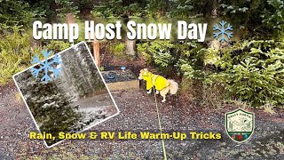Camp Host Snow Day Staying Cozy & Sane In My Rv During A Surprise Storm
