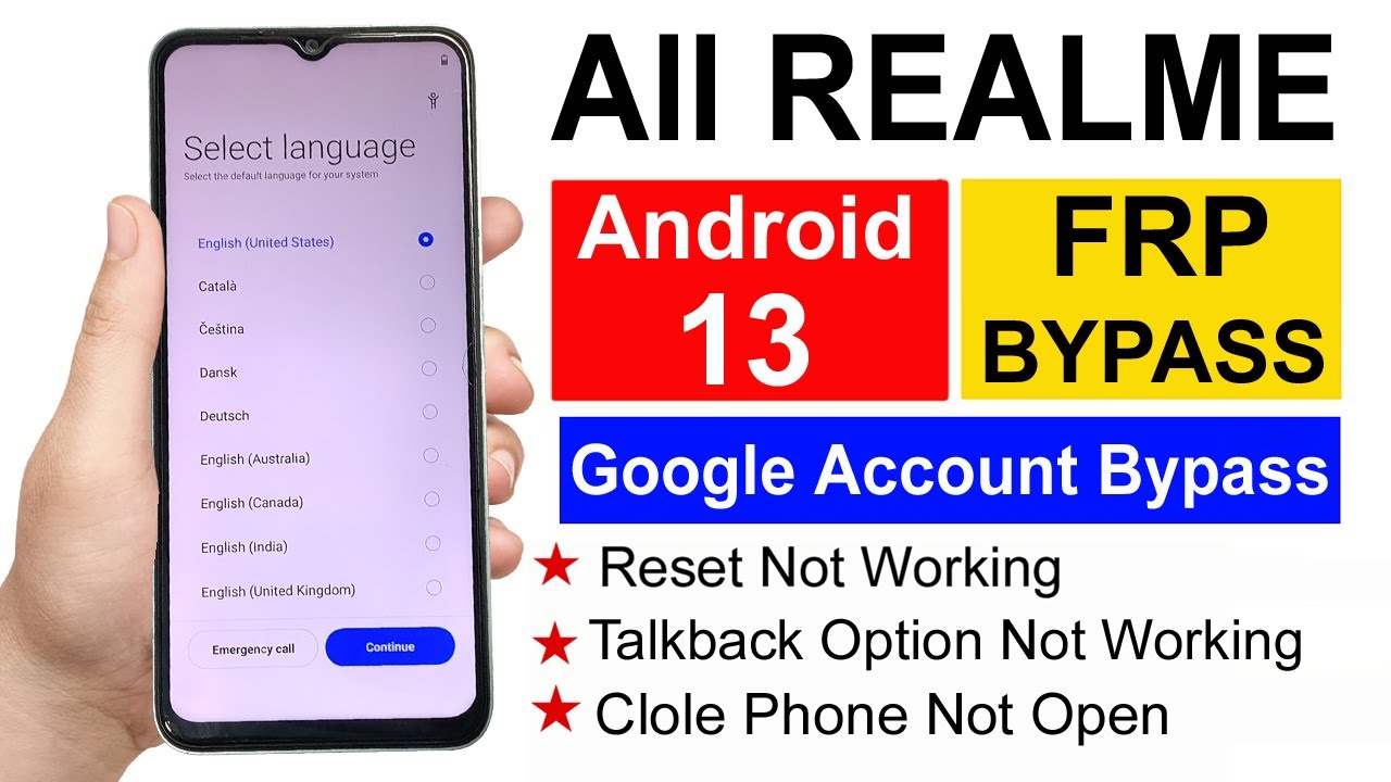 Realme Android 13 Frp Bypass/Reset Google Account Clole Realme Android 13 Frp Bypass/Reset Google Account Clole