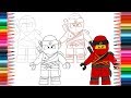 How to draw Kai from Lego Ninjago Sons of Garmadon