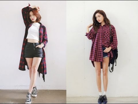 7 cách mix áo sơ mi form dài rộng kiểu Hàn Quốc