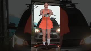Alinas Energetic Outdoor Jumping Improvisation To A Dynamic Track