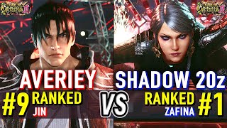 T8 Averiey Ranked Jin Vs Shadow 20Z Ranked Zafina Tekken 8 High Level Gameplay