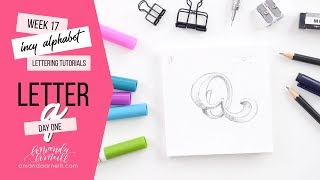 Incy Alphabet: Lettering Tutorial | Day 1 Letter Q | Amanda Arneill
