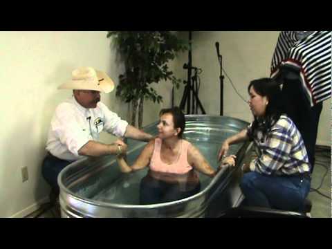 Traci Davis being Baptized 7-31-2011