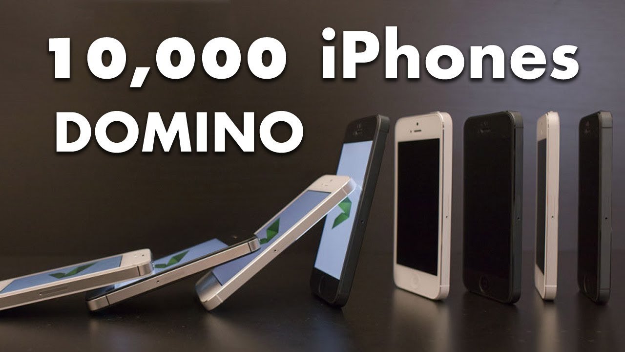 Эффект домино из 10 000 смартфонов iPhone 5 Эффект домино из 10 000 смартфонов iPhone 5