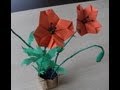 Origami Poppy (page 1). YouTube Flower Video Tutorials