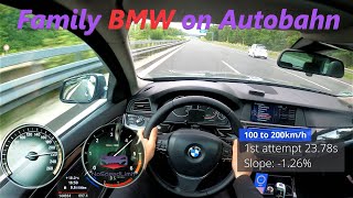 BMW 525d F11 I 218hp Test Drive on Autobahn