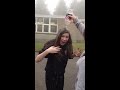 Caitlin Cook getting soaked on her birthday