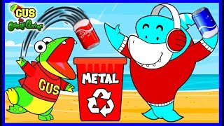 Gus The Gummy Gator Learns About Recycling At The Beach Educational Videos For Kids