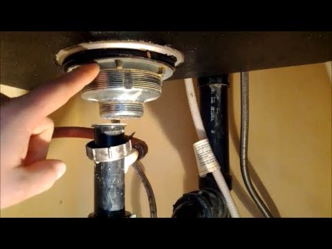 How To Replace A Kitchen Sink Strainer Youtube