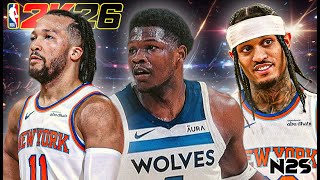 New Look Knicks Vs Wolves - Full Game - 4K Realistic - Nba 2K26