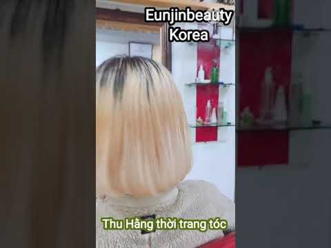 #Eunjin_beauty #Korea Kiểu tóc ngắn ngang vai đẹp dành cho khuôn mặt tròn 😍