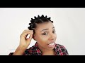 Bantu Knot Out on Natural Hair: How To Take Down Knots on Short Transitioning Hair Tutorial Part 3