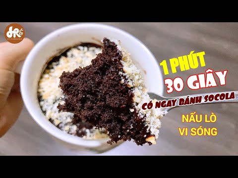 1 PHÚT 30 GIÂY LÒ VI SÓNG BÁNH SÔCÔLA, BÁNH KHÔNG TRỨNG, LÀM ĐƠN GIẢN 59 | HOA RÉ | MẸO VẶT TẠI NHÀ