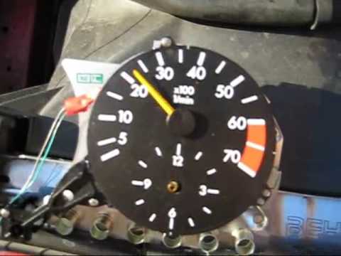 Tachometer from benzin to diesel engine Mercedes 190d om601
