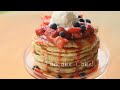Pancake Cake with Soft Strawberries Tutorial: Mothers Day Brunch