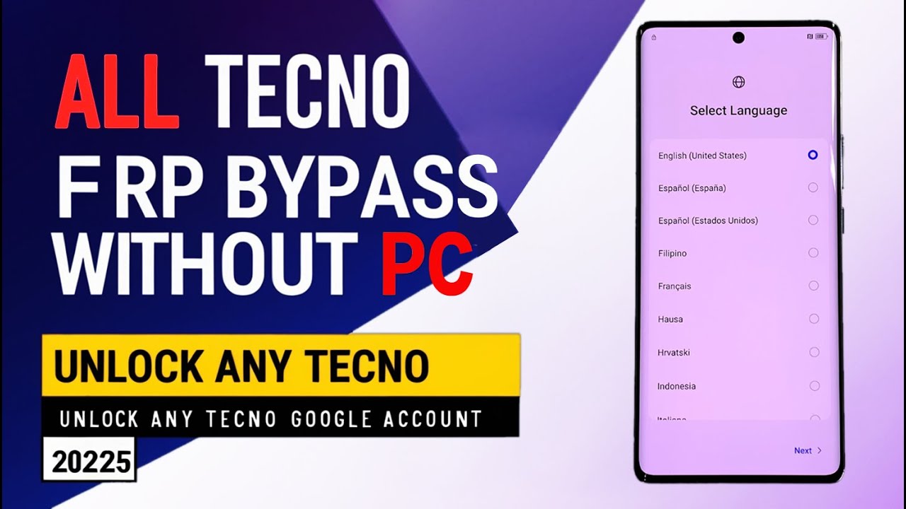 All Tecno FRP Bypass Android 14 | Unlock Any Tecno All Tecno FRP Bypass Android 14 | Unlock Any Tecno