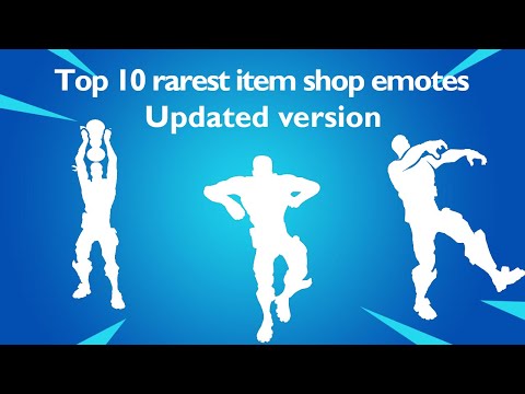 Top 10 RAREST Item Shop Emotes In Fortnite! (Updated version)