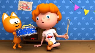 Барабан Бам-Бам  Песенка  В 3D От  Котэ И Синего Трактора - Песня Для Детей