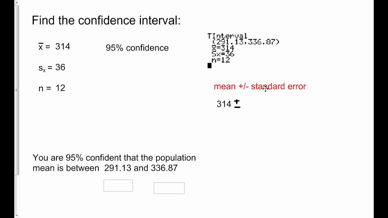 how to find standard error given confidence interval