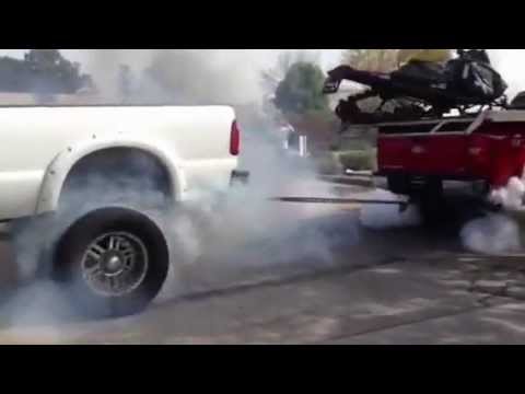 Tug of War Sick Lifted Ford Powerstroke vs Lifted Chevy ...