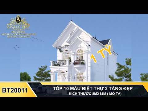 Thiết kế nhà đẹp-Những mẫu biệt thự 2 tầng tân cổ điển đẹp nhất 2020.