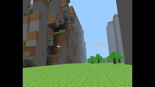 Minecraft Infdev - Monolith And The Far Lands 20 Blocks Away From Each Other