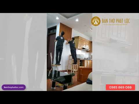 Lắp đặt bàn thờ treo tường tại Time City - Tầng 25 T1 - Anh Cường _ Bàn Thờ Phát Lộc