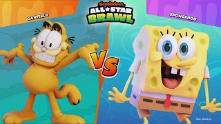 Nickelodeon All-Star Brawl Garfield Vs Spongebob