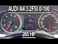 Audi A4 3.2 FSI Quattro acceleration 0-100 km/h