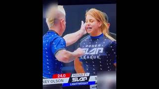 Power Slap Sheena Bathory, She Hits So Hard Her Opponent Somersaults