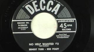 Watch Ernest Tubb No Help Wanted video