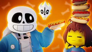 Hangout At Grillbys Undertale 3D Animation Feat. Sans And Frisk