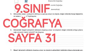 9.Sinif Coğrafya Ders Ki̇tabi Sayfa 31 Cevaplari