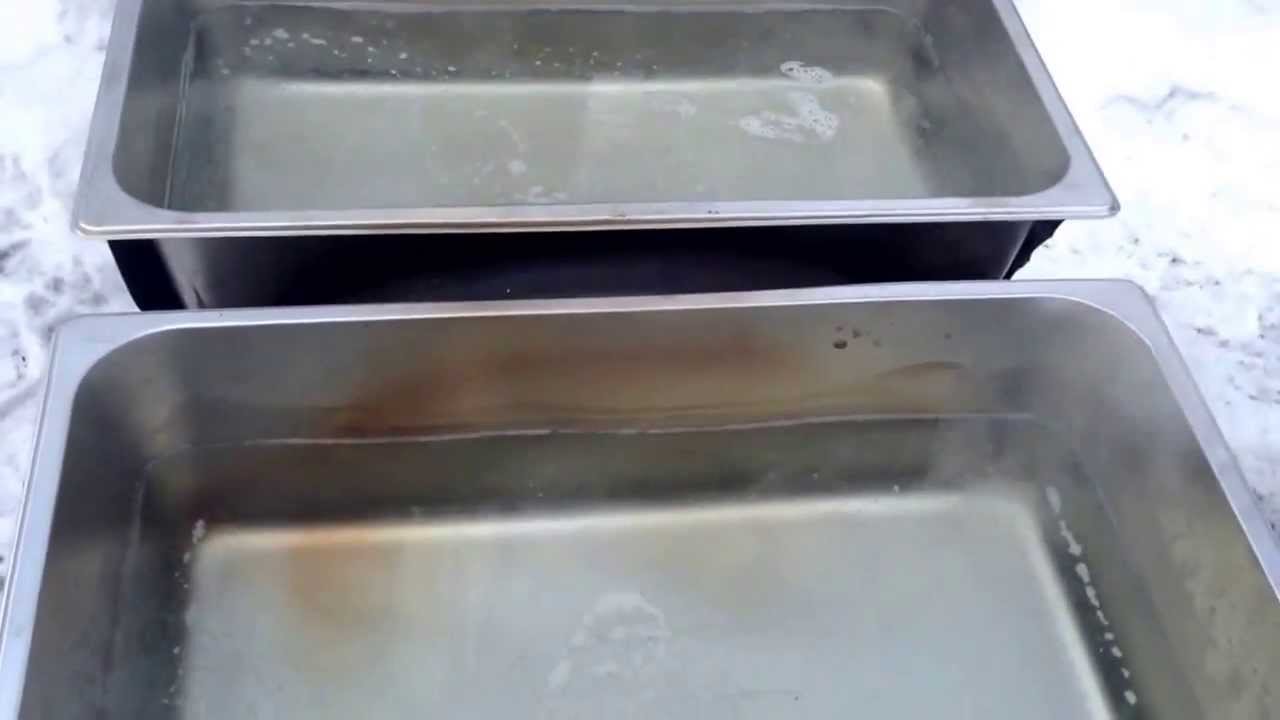 Barrel evaporator in action. Double steam pan on 55 gallon drum. YouTube