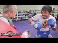 Pacquiao vs. Algieri- Manny Pacquiao final workout before Algieri fight- Fast, Ready to go