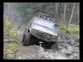 Jeep Cherokee in deep mud in russia