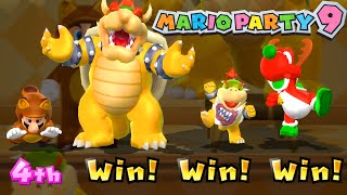 Mario Party 9 Step It Up - Mario Vs Bowser Vs Bowser Jr. Vs Yoshi Master Difficulty
