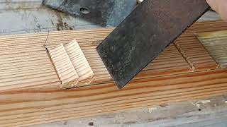 Como hacer el cajeado para las bisagras con el formón.