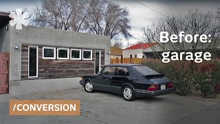 Converted garage as income-earning small home in exurban LA