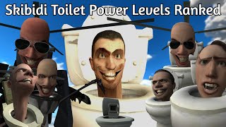 Skibidi Toilets Power Levels! [Ranked]