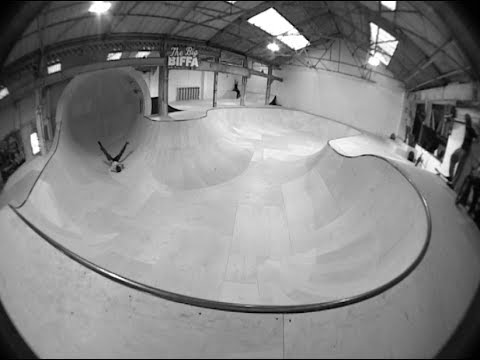 The new bowl at The Works Skatepark, Leeds with Doug McLaughlan, Avid and Paul Watson