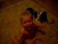 Kiley playing with squirt