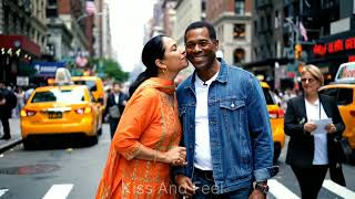 Indian Tourist Aunty Kisses Black Guy From New York