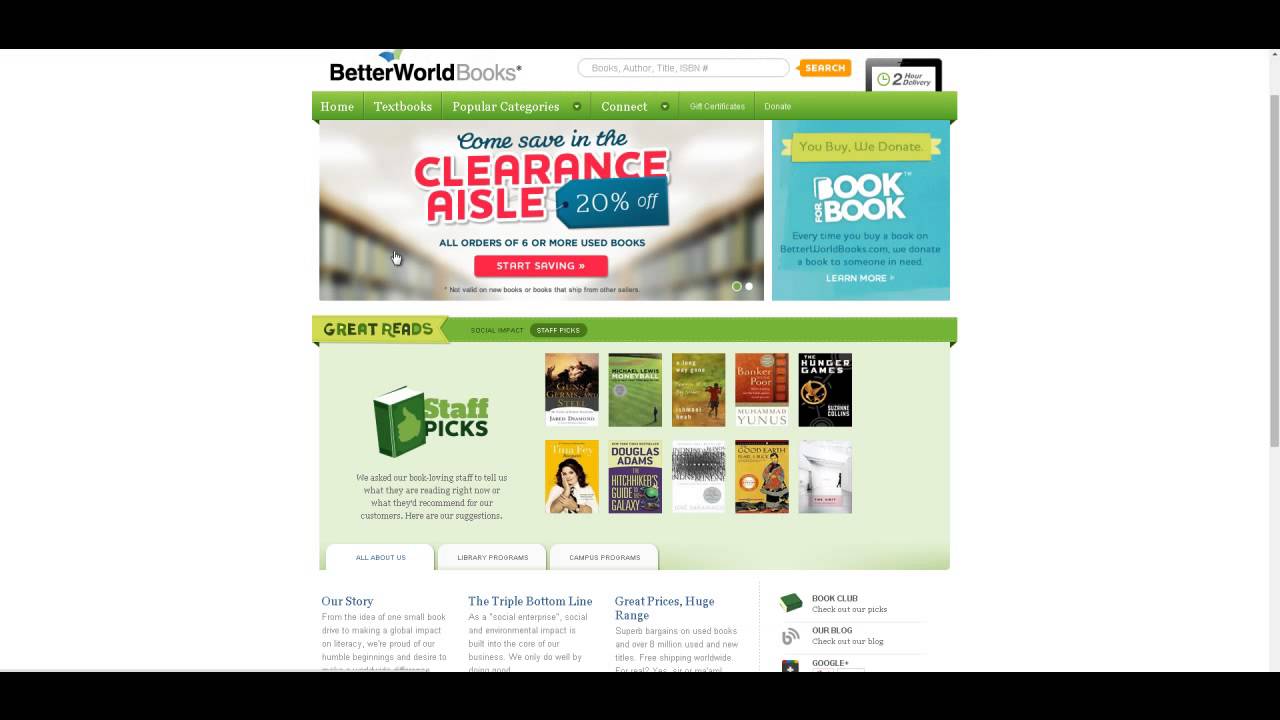 Coupon code abebooks better world books