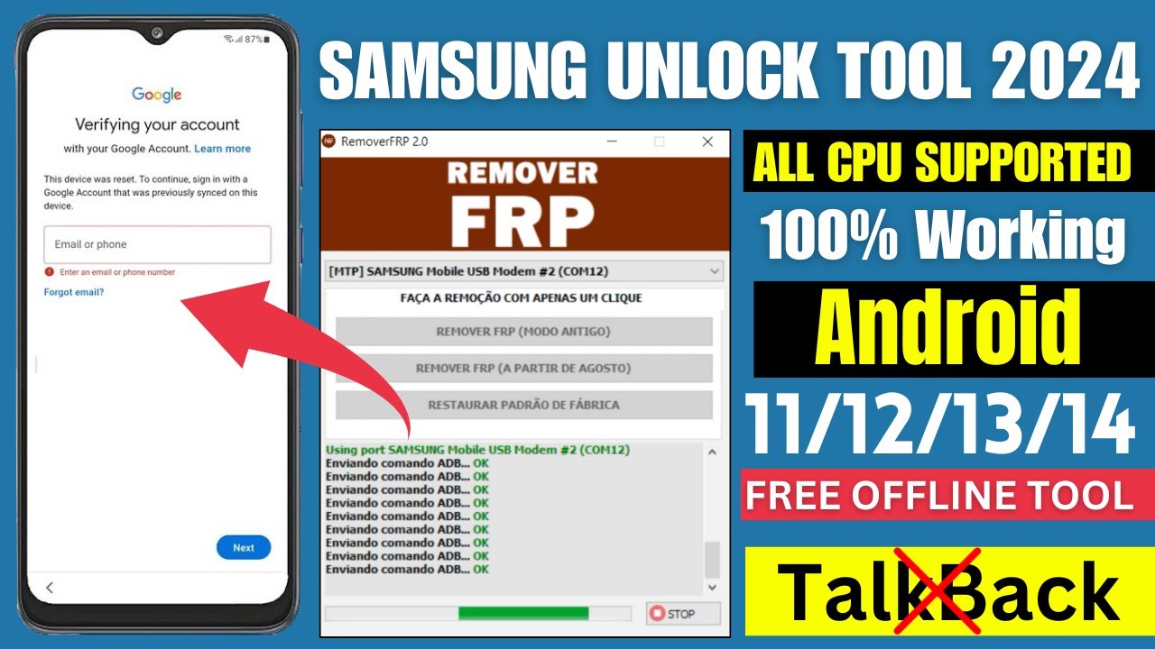 SAMSUNG FRP BYPASS OFFLINE TOOL 2024 | UNLOCK ANDROID SAMSUNG FRP BYPASS OFFLINE TOOL 2024 | UNLOCK ANDROID