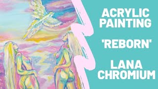 Colorful Desert, New Me & Letting Go | Acrylic Painting on Canvas