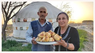 Samosa. Uzbek Samsa. Mushroom Samosa